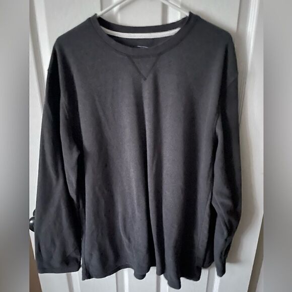 Men's Izod gray long sleeve fleece shirt - Picture 1 of 3